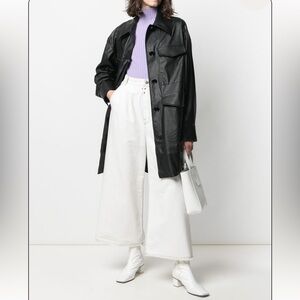 MM6 Maison Margiela Oversized Faux Leather Jacket